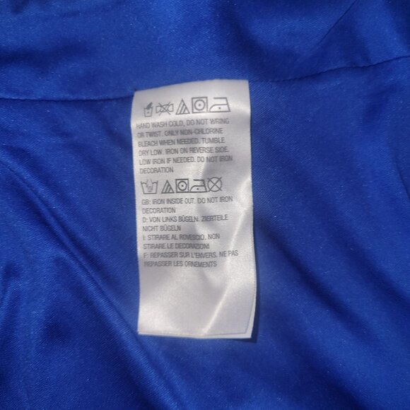 Sequin Floral Pencil Skirt Blue With Multi-Colored Rose Design Size 26W By Gilli - Picture 3 of 6